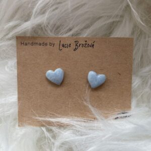 Náušnice Srdíčka modrá